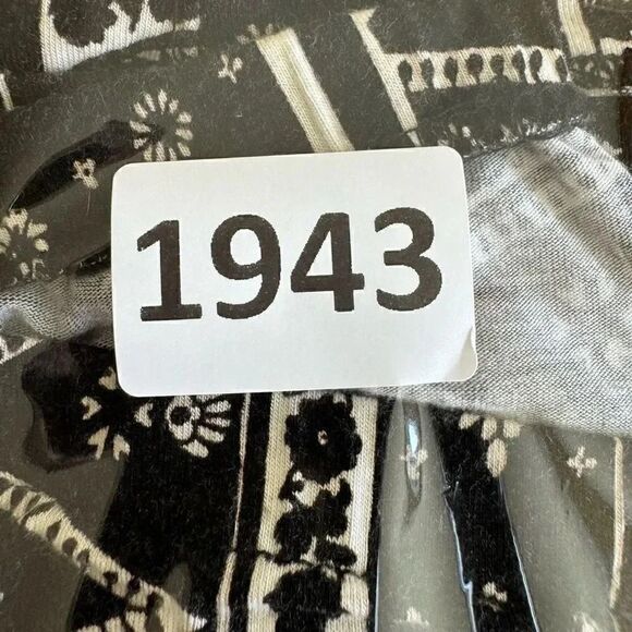 H.I. P Retro Aztec Tribal Soft White Black Y2K Flare Bell Pull on SZ M #1943 - Picture 13 of 14